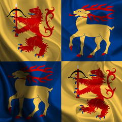 Flag of Kalmar County, sweden © Premium Collection