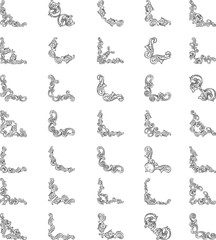 Baroque retro corner set