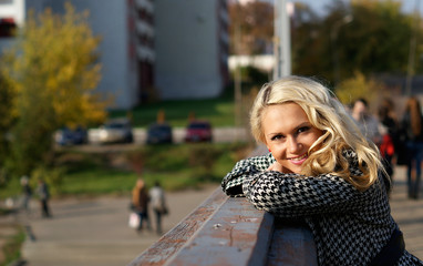 Woman on the bridge