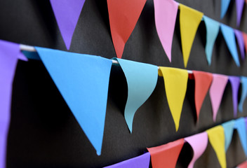 colorful party flags