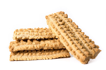 italian corn cookie isolated on white background