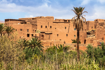 Fototapeta na wymiar Tinerhir village near Georges Todra at Morocco