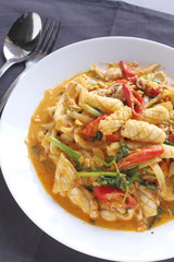 Stir Fried Squid with Salted Egg Yolk