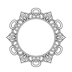 decorative vector frame with floral pattern