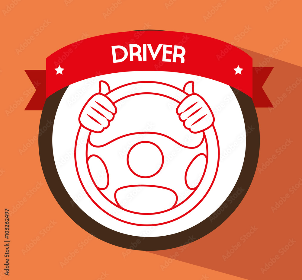 Sticker driver car design 