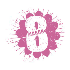 8 March. International womens day. Spring Festival. Burgundy flo