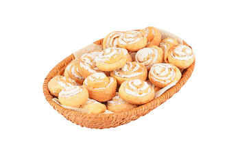 Meringue cookie in basket