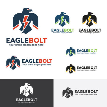 Thunder Eagle Logo, Electric Eagle, Brand, Eagle Bolt Company Identity