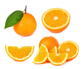 Orange fruit isolated on white background