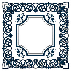 Vintage frame with artfully intertwined branches