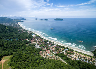 Aerial view of Juquehy Beach, Sao Paulo, Brazil