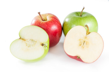 Red and green apples