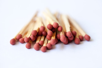matches on white background