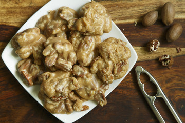 New Orleans Pralines on a plate