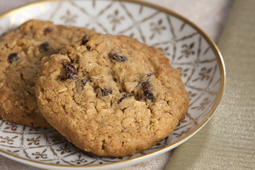 Oatmeal cookies on a plate