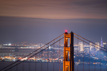Fototapeta na wymiar Golden Gate at Dusk