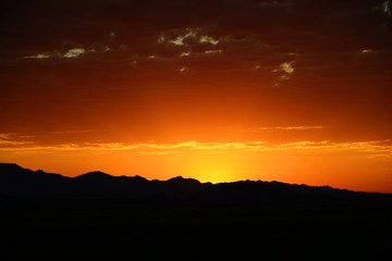 Sunset over Namib Naukluft National Park, Namibia