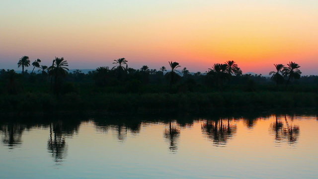 Egypt. Sunrise at the Nile cruise