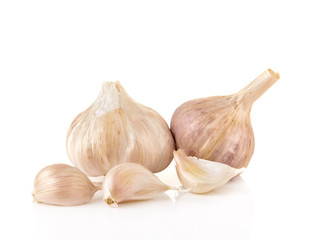 Garlic isolated on white background