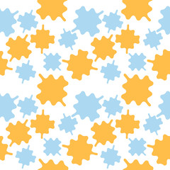 Square pattern in blue and orange colors