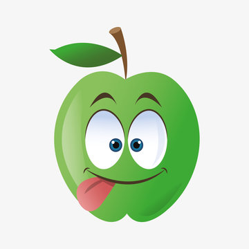 Apple shape cartoon 