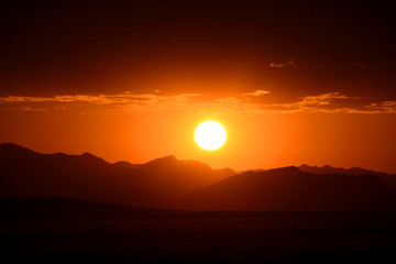 Sunset over Namib Naukluft National Park, Namibia
