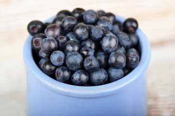 Blueberry on wooden background