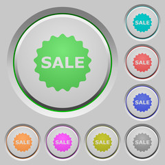 Sale badge push buttons