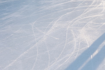 Tilted blue version, ice skates with reflection