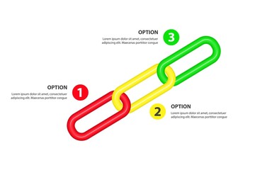 Growing Timeline / links / Value Chain vector infographic template  