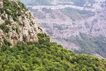 Mountain landscape. The landscape in Armenia (Tatev). The canyon next to the cable car 