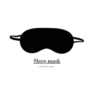 Simple Sleep mask/ Black sleep mask  on a white background	