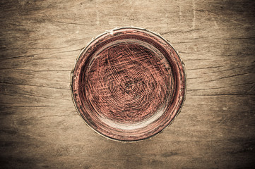 wood dish on wood texture with dark tone