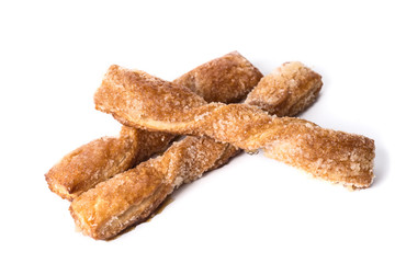 delicious piece of pastry isolated on white background