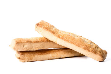 delicious piece of pastry isolated on white background