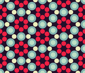 Vector modern seamless colorful geometry circle pattern, color abstract geometric background, pillow multicolored print, retro texture, hipster fashion design