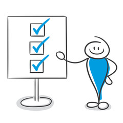 Stick Figure Series Blue