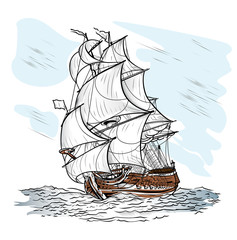 Wind-driven ship © shepherd302