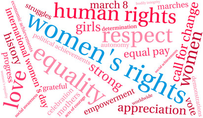 Fototapeta premium Women's Rights Word Cloud