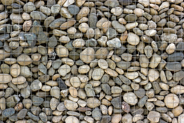 Backgrounds collection - Wall built of sea pebbles