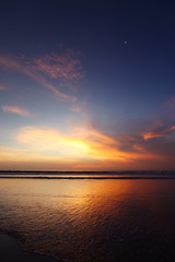 Radiant sea beach sunset