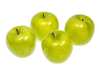 Breutiful green apples ready to eat