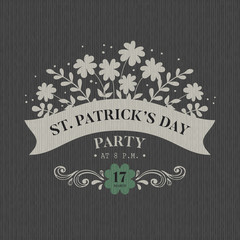 Shamrock Design Grey