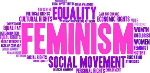 Fototapeta premium Feminism Word Cloud
