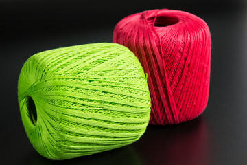 beautiful yarn for knitting - obrazy, fototapety, plakaty