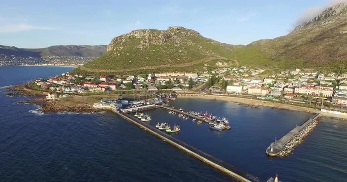 Aerial view of Kalk Bay harbour Cape Town