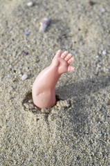 Plastic hand puppet called to help