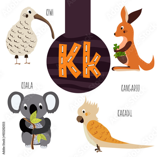"Fun animal letters of the alphabet for the development and learning of