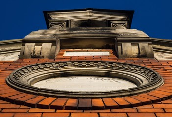 Detail facade church building
