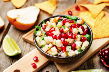 pomegranate pear salsa